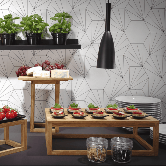 Vetro fingermat regndråpe svart glassfat, 80x100mm, Min. kjøp: 6 - for Storkjøkken - XL - Storkjøkken