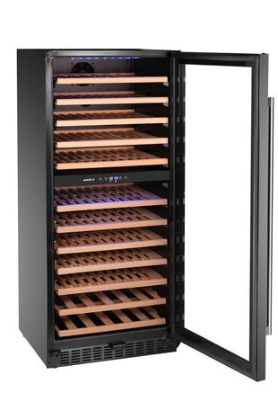 Vinkjøler, 2 - sone, 124 flasker, 265L, 569x595x(H)1397mm - for Storkjøkken - XL - Storkjøkken