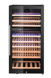 Vinkjøler, 2 - sone, 91 flasker, 230L, 569x595x(H)1215mm - for Storkjøkken - XL - Storkjøkken