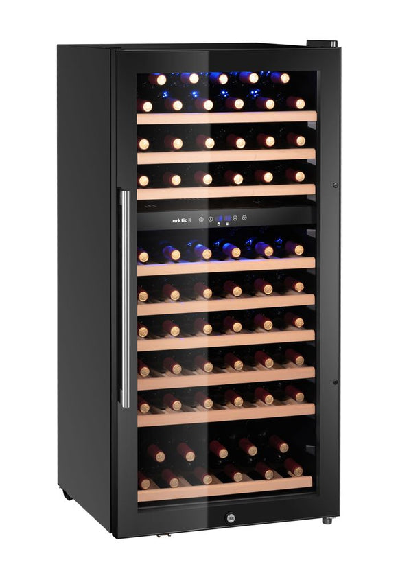 Vinkjøler, 2 - sone, 91 flasker, 230L, 569x595x(H)1215mm - for Storkjøkken - XL - Storkjøkken