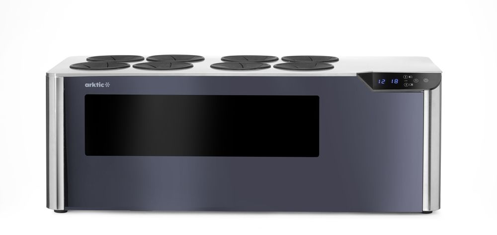 Vinkjøler for åpne flasker - benkemodell, 2 - soner, 220V/60W, 800x350x(H)293mm - for Storkjøkken - XL - Storkjøkken