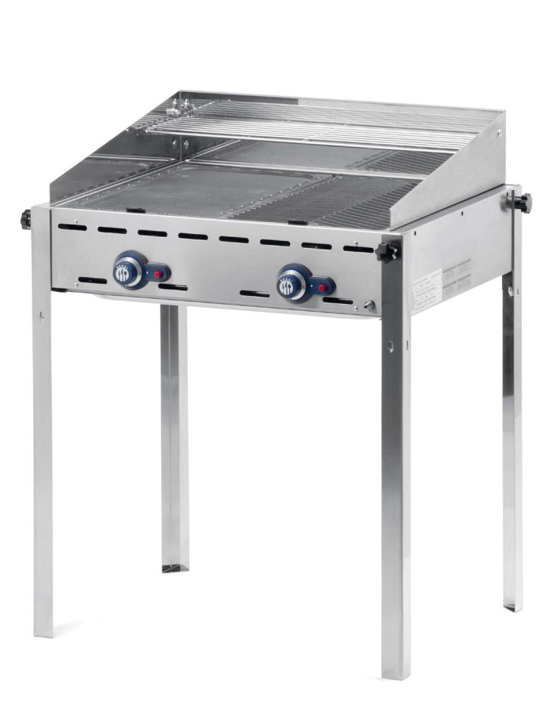 Grill, Green Fire med 2 brennere, emaljert støpejern Gastronorm 1/1 , 11,6kw, 740x615x (H) 825mm