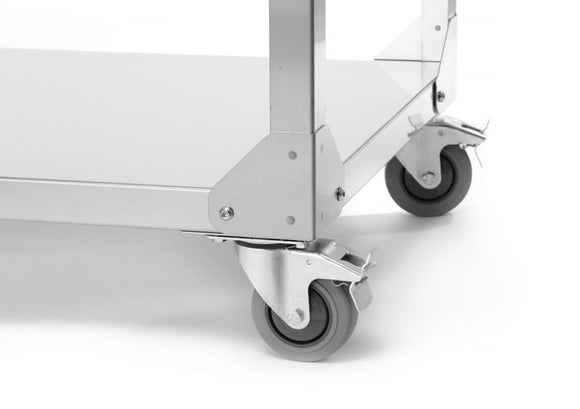 Grill Green Fire  med 4 brennere, på hjulbunnen, lysegrå, 22kw, 1400x612x (H) 825mm