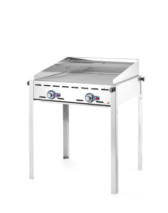 Grill Green Fire  med 2 brennere, 2 rustfritt stål gastronorm 1/1 grillnett, 11,6kw, 740x612x (H) 825mm