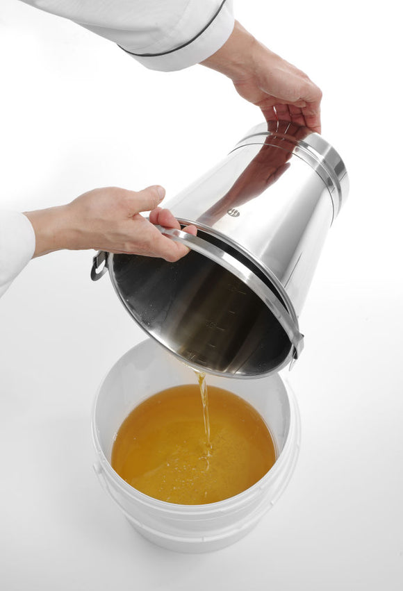 Plastbøtte med lokk - 11,5L - Hvit