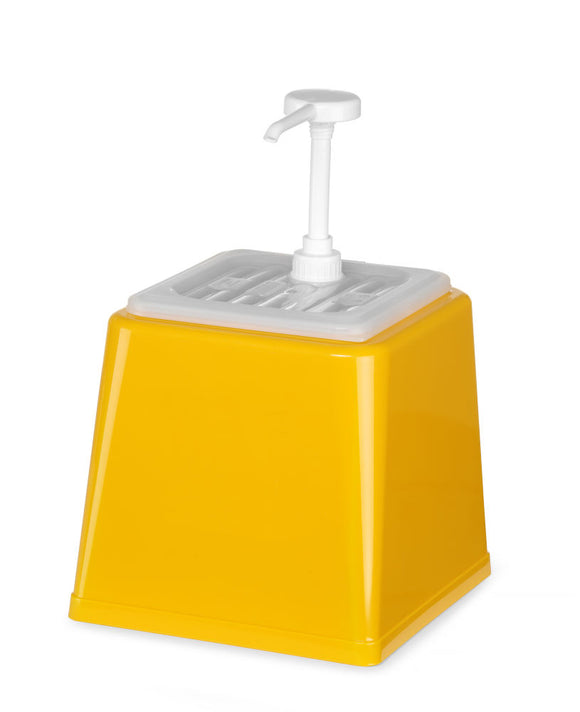 Saus dispenser med pumpe - 2,5L - Gul