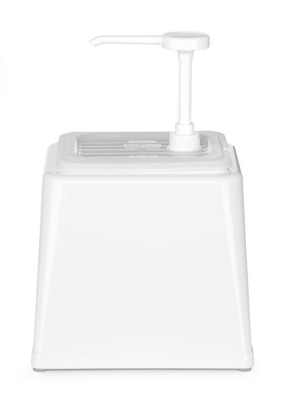 Saus dispenser m/pumpe - 2,5L - Hvit