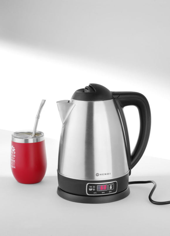 Elektrisk vannkoker m/temperaturkontroll - Trådløs - 1,8L