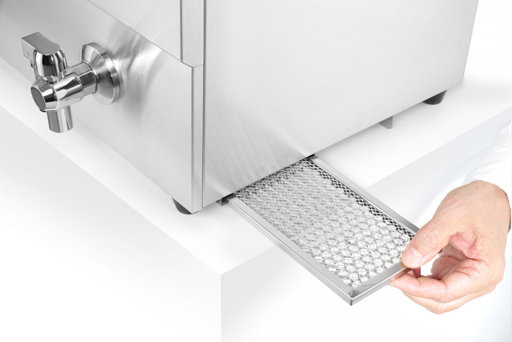 Induksjon Frityr koker med avløpskran - 2 x 8 L, 16L, 230V/7000W, 580x485X (H) 406mm