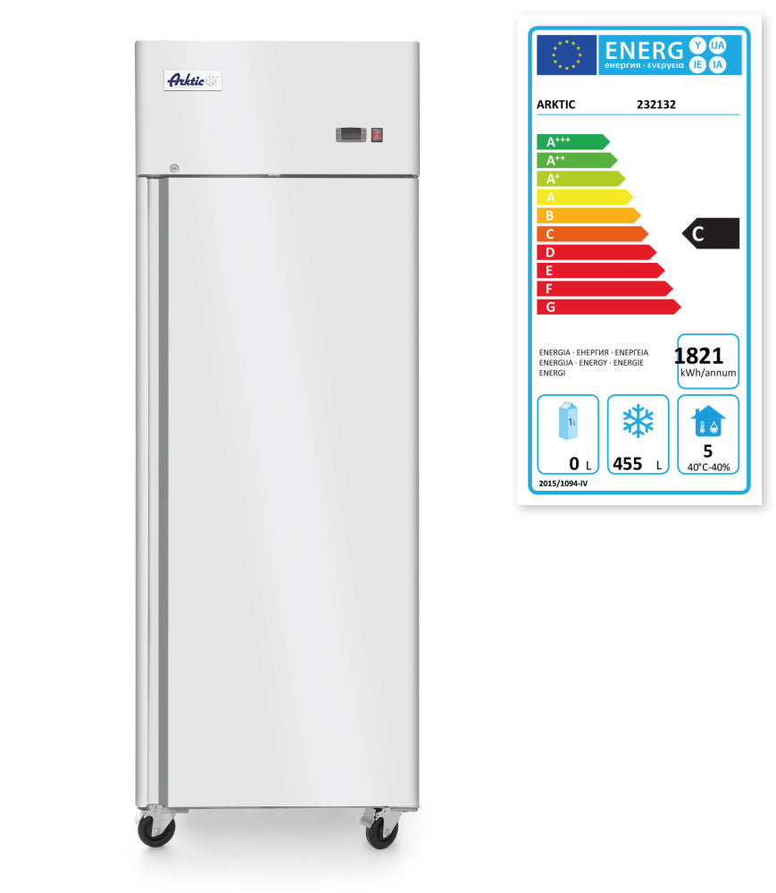 Fryser enkeldør 670L, Arktic, GN 2/1, 230V/600W, 730x805X (H) 2065mm