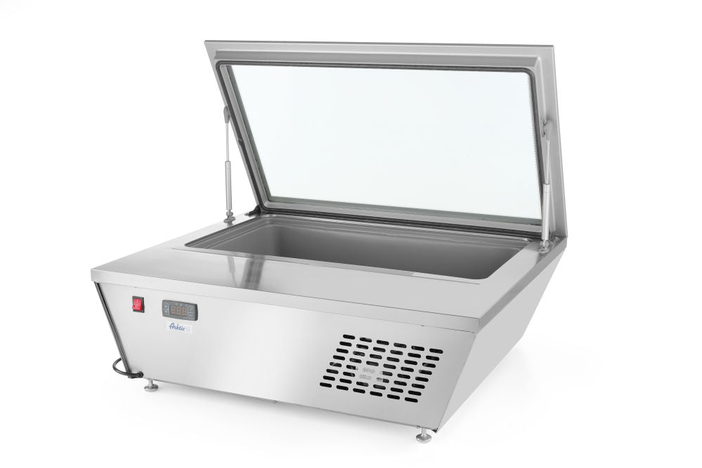 Fryseboks med stort glasslokk 77L, Arktic, 230V/220W, 805x666x (H) 305mm