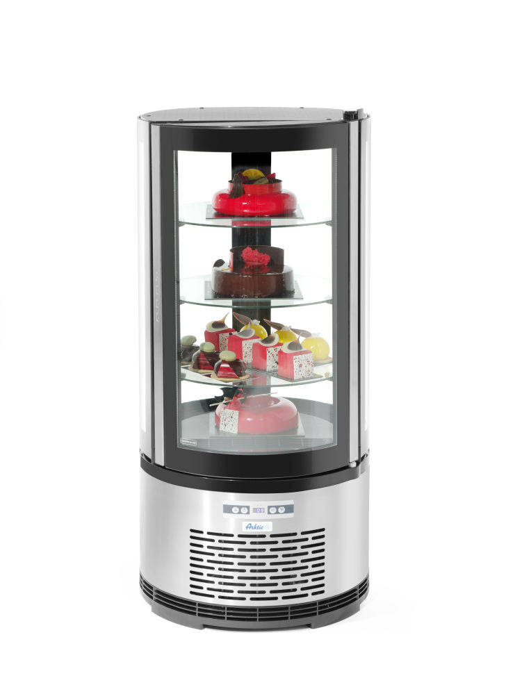 Kakedisplay rund, Arktic - 100L