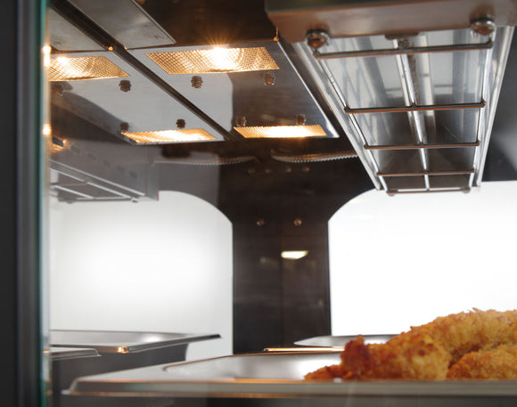 Varmeskap display Quartz to-lags, 230V/560W, 650x467X (H) 630mm