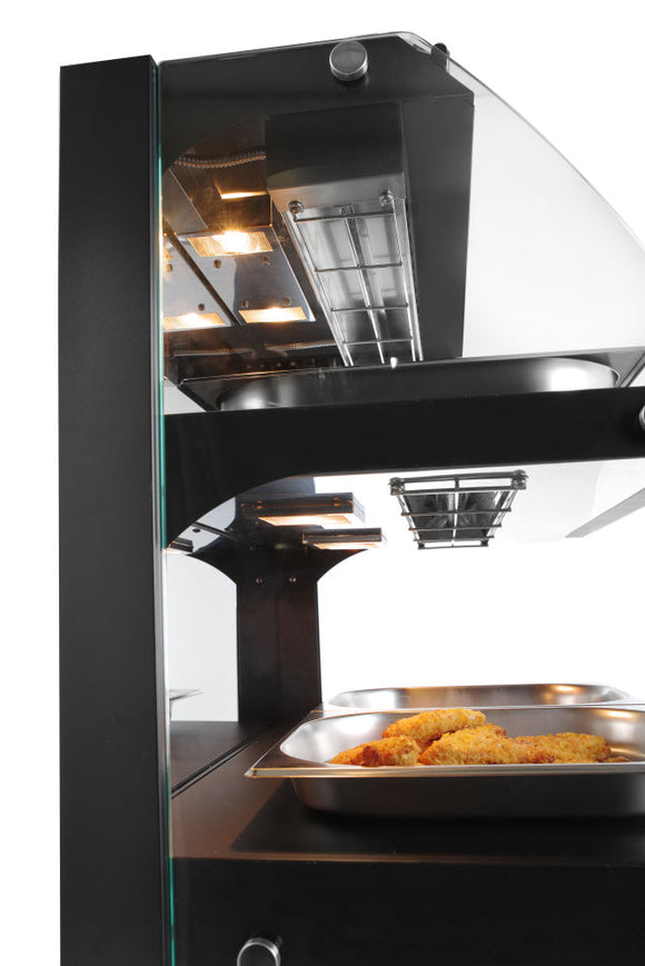 Varmeskap display Quartz to-lags, 230V/560W, 650x467X (H) 630mm