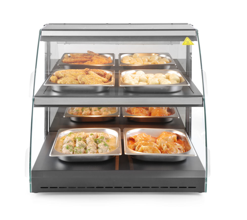 Varmeskap display Quartz to-lags, 230V/560W, 650x467X (H) 630mm