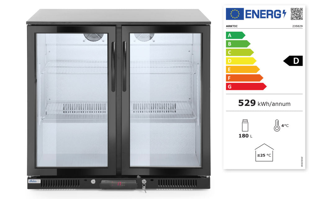 Bakstang Kjøleskap Dobbeltdører, 200 L, Arktic, 220-240V/160W, 900x500X (H) 900mm