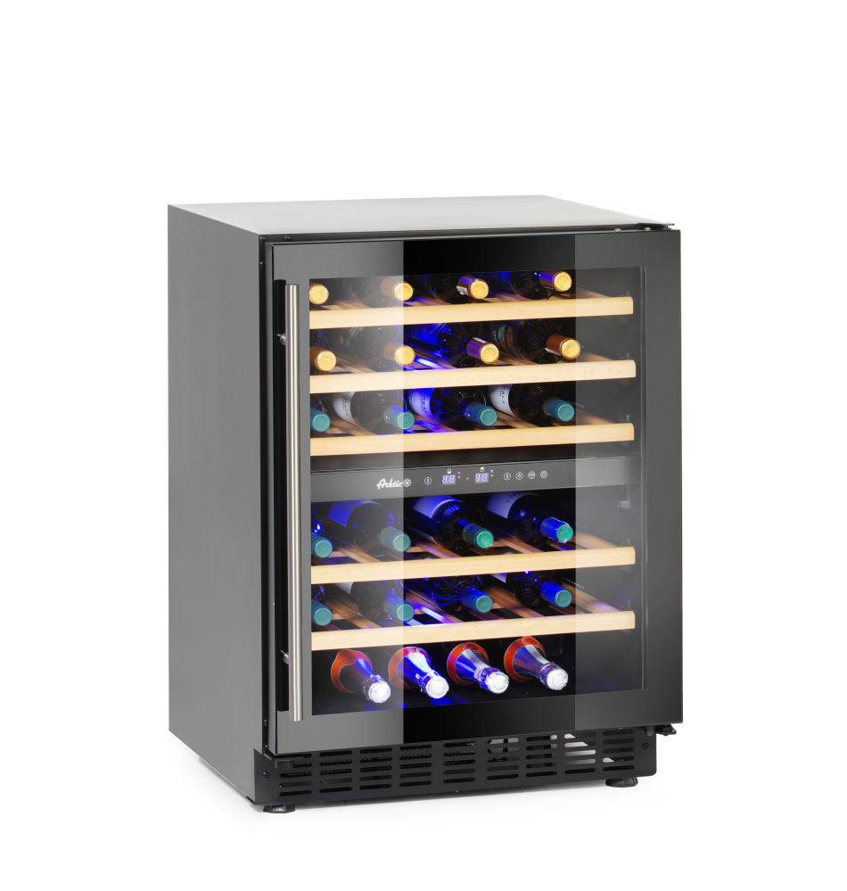 Vinkjøler, 2-sone, 46 flasker, Arktic, 133L, 220-240V/90W, 595x588x (H) 820mm