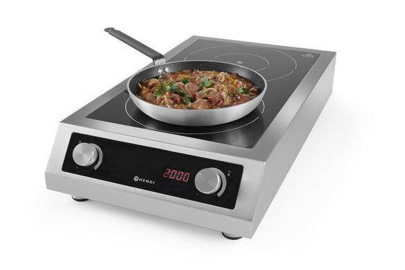 Induksjon koketopp 2 soner Model 7000, 400V/7000W, 405x698x (H) 145mm