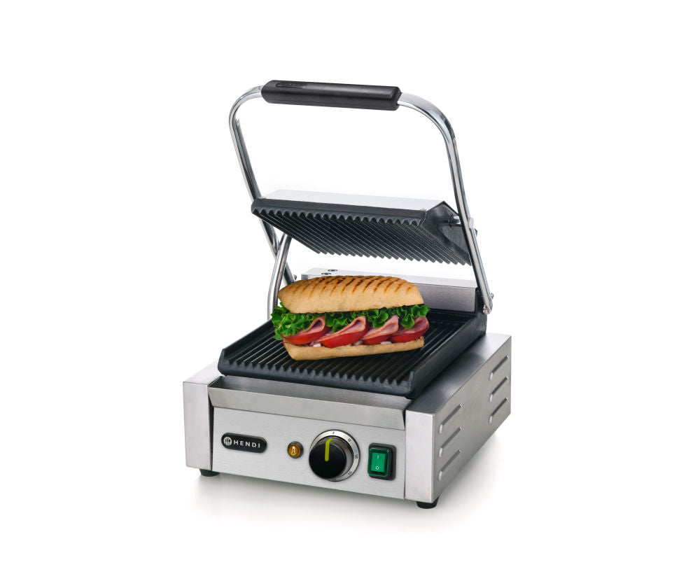 Kontakt Grill - Enkelt versjon, Ribbed Top and Bottom, 230V/1800W, 310x370x (H) 210mm