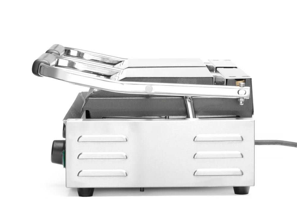 Kontakt Grill - Dobbeltgrill helt ribbet, ribbet topp og bunn, 230V/3600W, 570x370X (H) 210mm