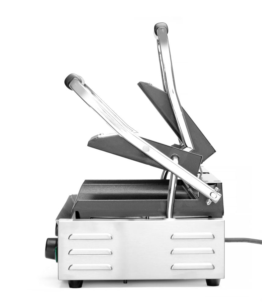Kontakt Grill - Dobbeltgrill helt ribbet, ribbet topp og bunn, 230V/3600W, 570x370X (H) 210mm
