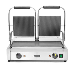 Kontakt Grill - Dobbeltversjon, Ribbed Top and Smooth Bottom, 230V/3600W, 570x370X (H) 210mm