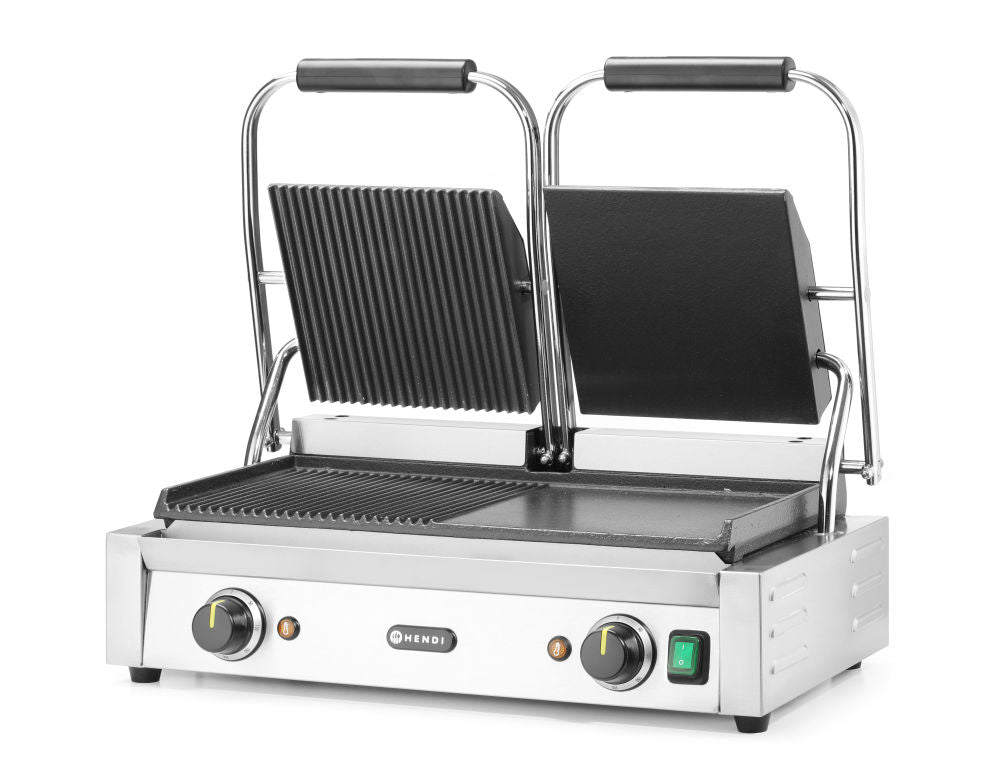 Kontakt Grill - Dobbeltversjon, halvt glatt, halvt ribbet