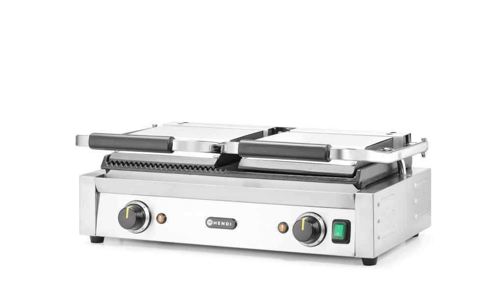 Kontakt Grill - Dobbeltversjon, halvt glatt, halvt ribbet