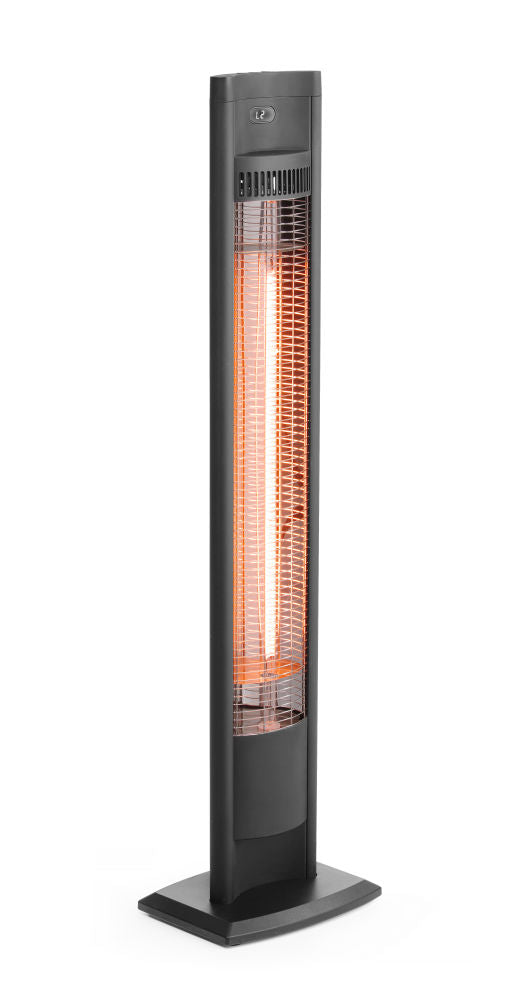 Varmeovn infrarød Tornado, svart, 230V/2000W, 150x262X (H) 1109mm