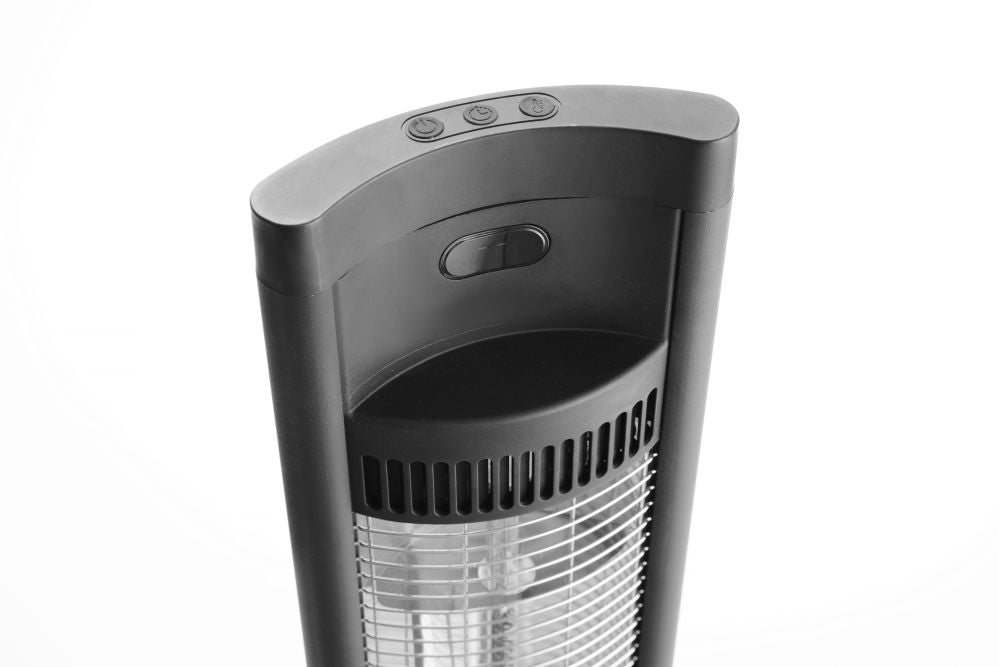 Varmeovn infrarød Tornado, svart, 230V/2000W, 150x262X (H) 1109mm