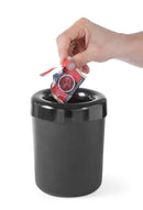 Søppel bøtte liten for bord eller bestikkholder, svart, Ø130X (H) 160mm-4