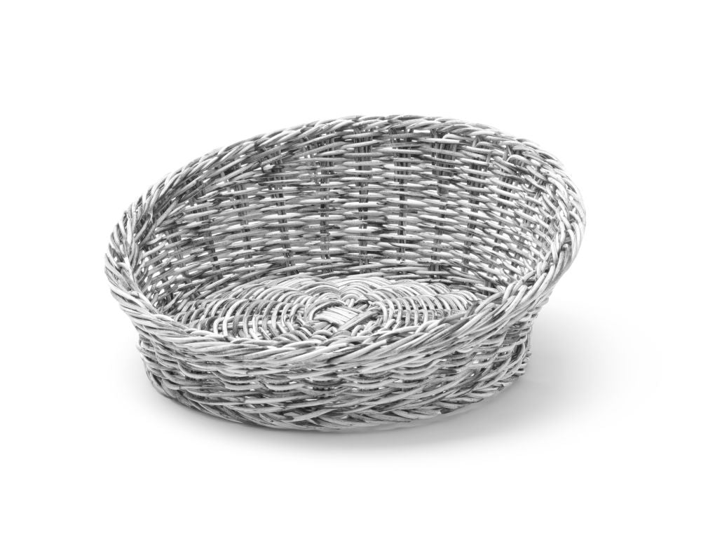 Bakerikurv vinklet rundt, lysegrå, ø310x (h) 120mm