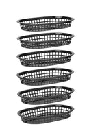 Serverings kurver fast food -stil, svart, 6 stk., 275x175x (h) 38mm-3