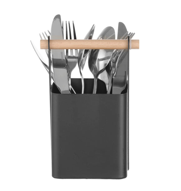 Bestikk og krydder holder for bord svart, 140x105x (H) 190mm