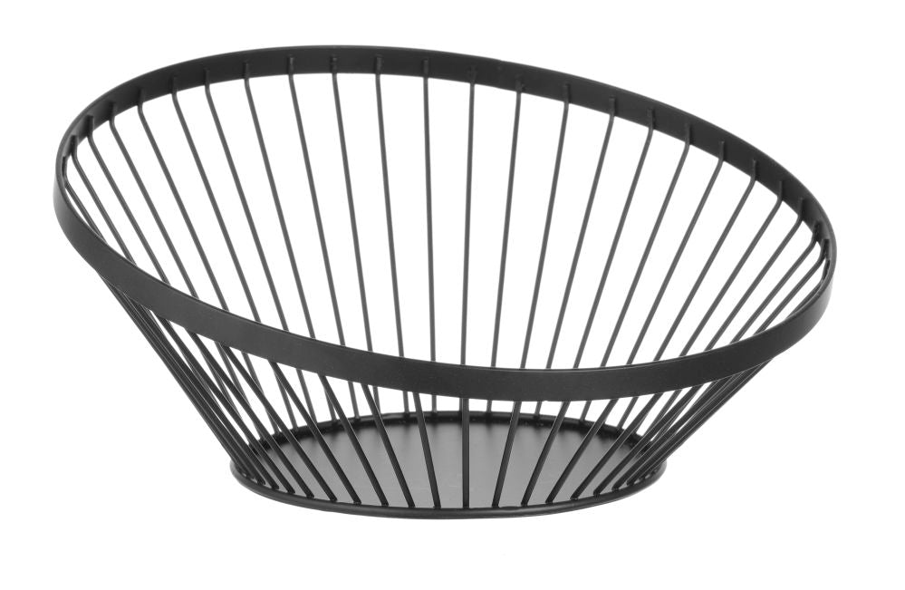 Fruktkurv vinklet rundt svart, Ø280X (H) 130mm