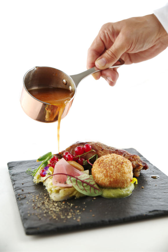 Liten Blåskjell og kasseroller - Sauspanne med tut, ø50x (h) 30mm