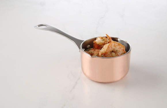 Liten Blåskjell og kasseroller - Sauspanne med tut, ø75x (h) 40mm