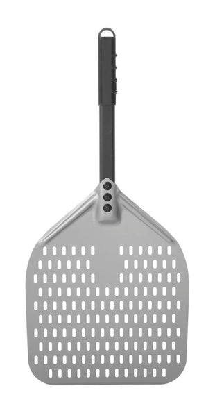 Pizza spade med kort håndtak, kvadrat, perforert, 350x710mm