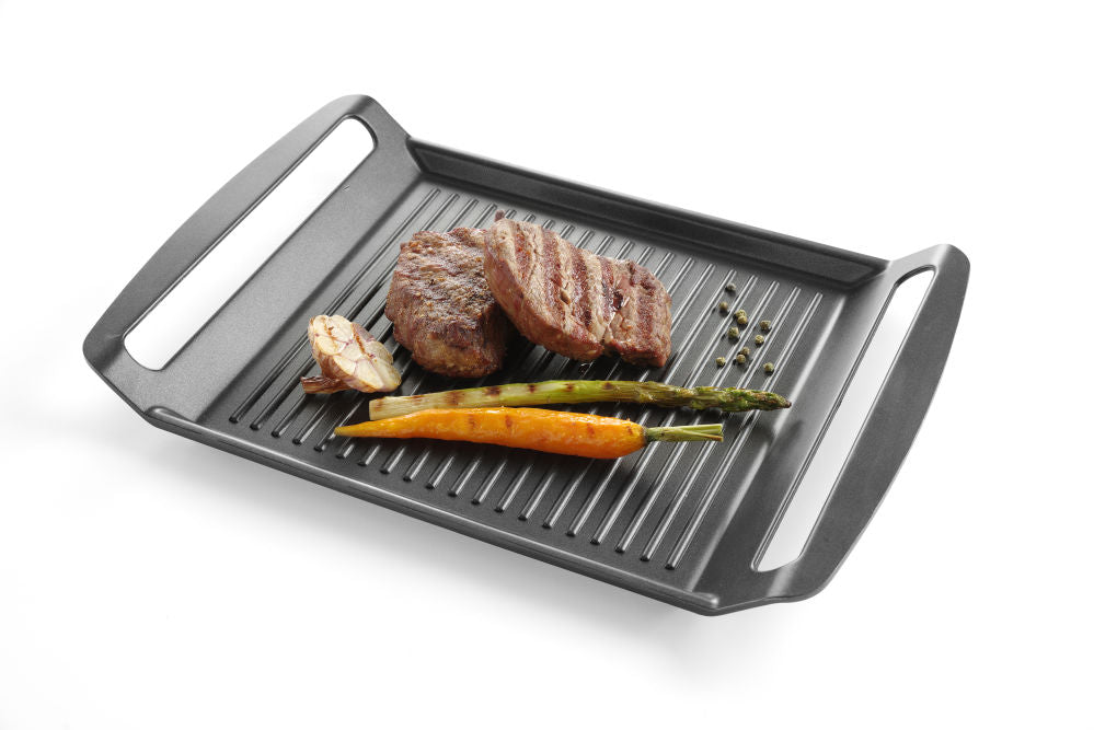 Grillplate for induksjonstopper, 390x260x (H) 35mm