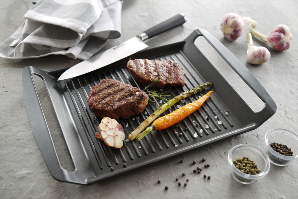 Grillplate for induksjonstopper, 390x260x (H) 35mm