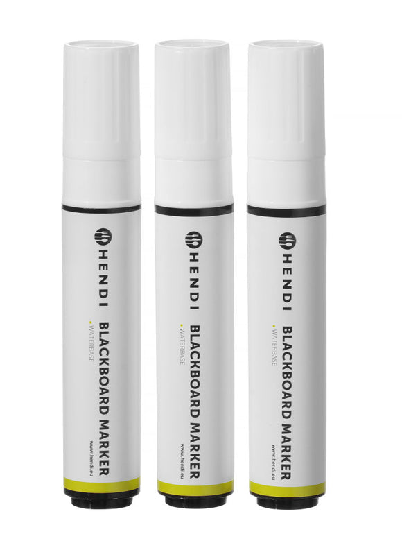 Tavle Markers 15 mm, 3 hvite markører