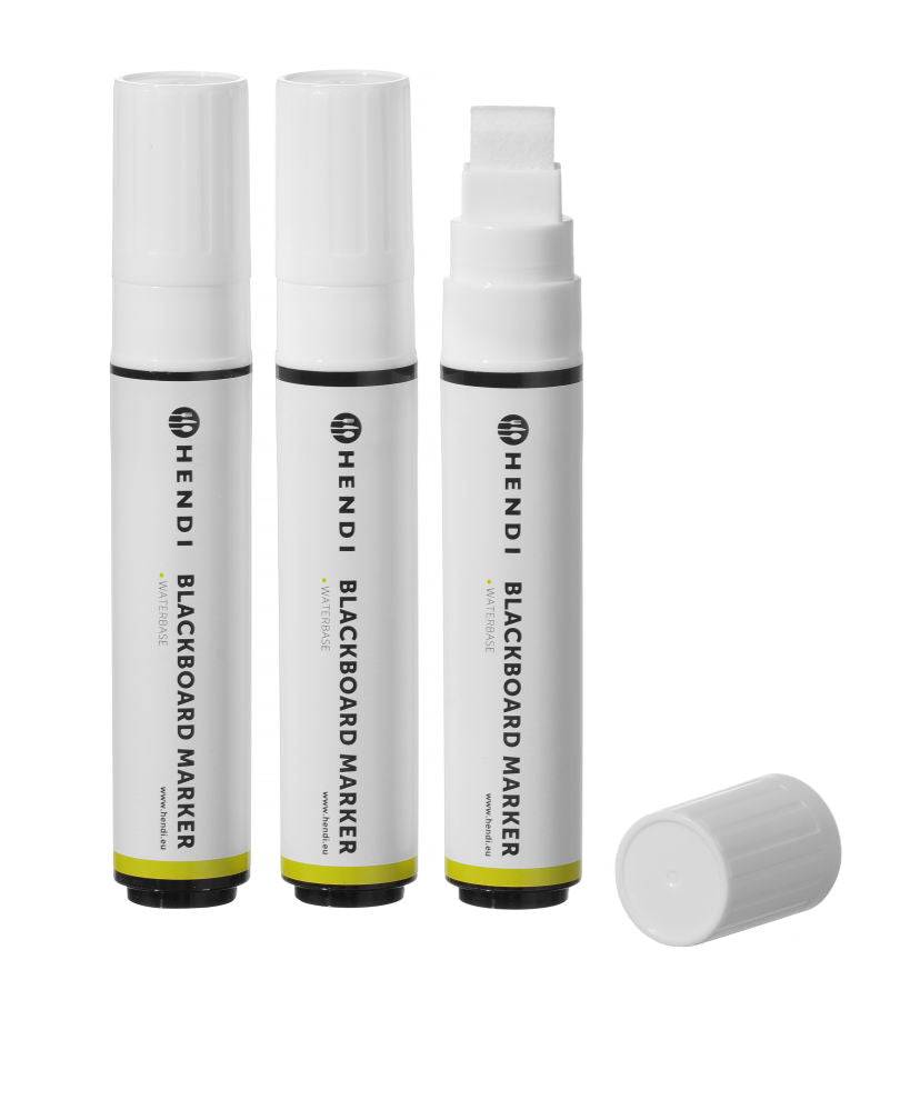 Tavle Markers 15 mm, 3 hvite markører