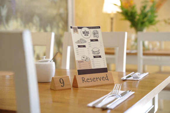 Bordskilt reservert, "reservert", 152x44x (h) 44mm