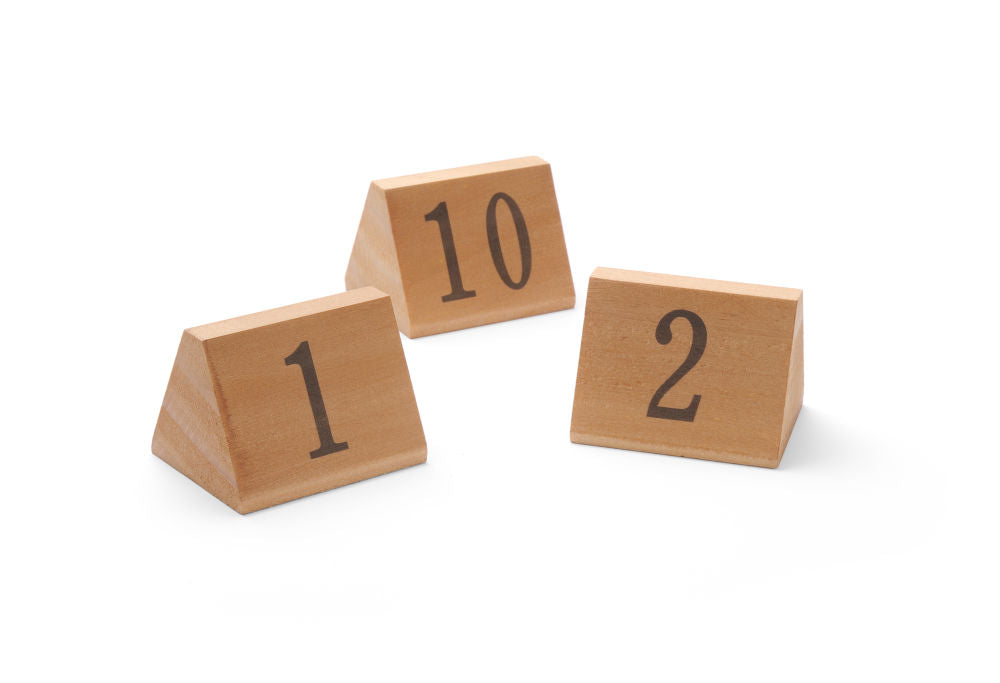 Bordskilt nummerert, nummer 1-10, 55x48x (h) 44mm