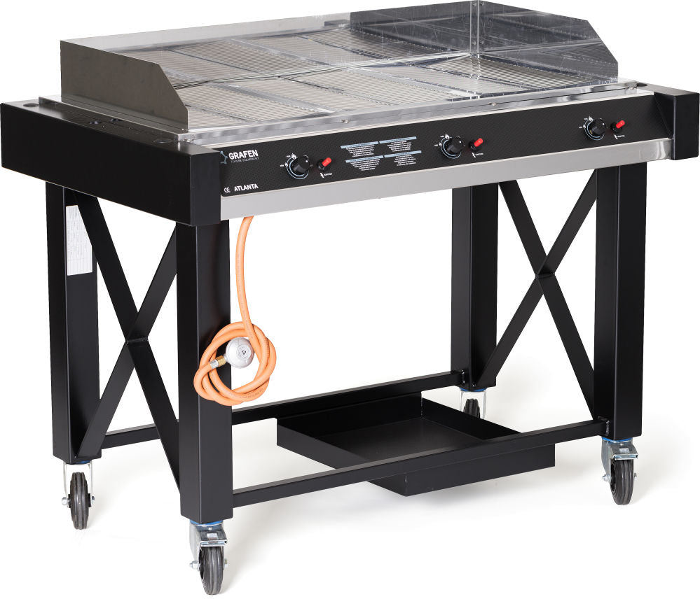 Gassgrill Atlanta, svart, 13kw, 1285x770x (H) 917mm