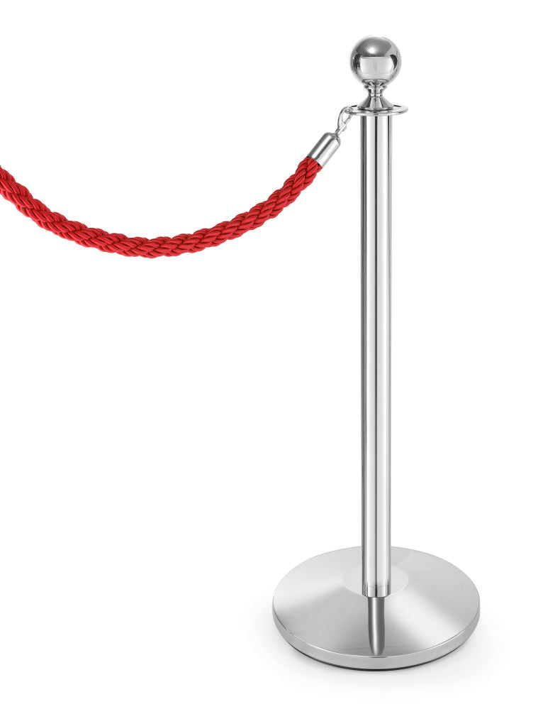 Sperrestolpe med høyglans pollert finish, Post + Base, Ø360X (H) 1010mm