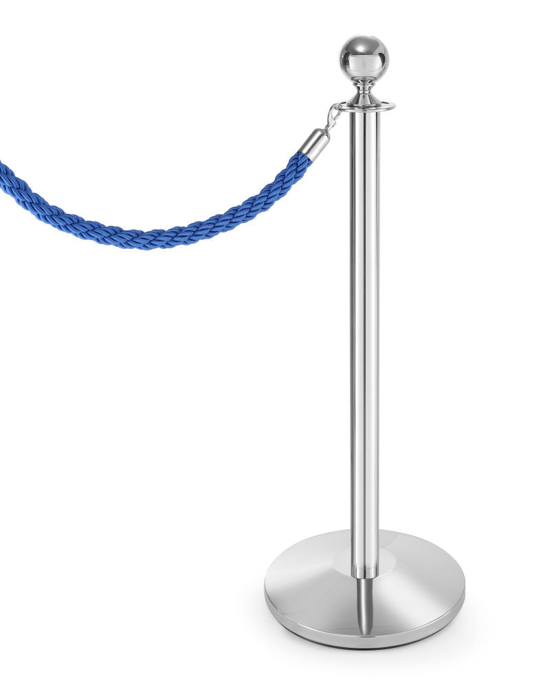 Sperrestolpe med høyglans pollert finish, Post + Base, Ø360X (H) 1010mm