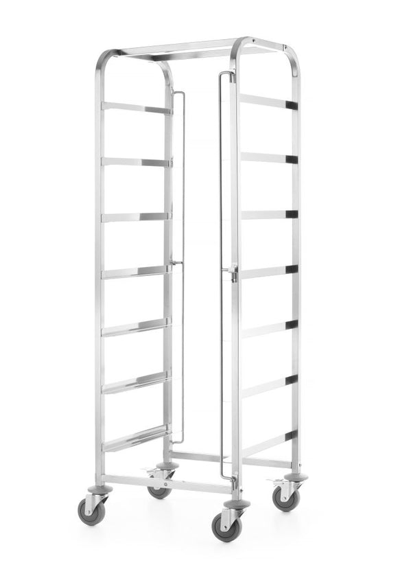 Mobil tralle for oppvaskmaskinkurver - 7 x 500x500 mm, 615x560x (h) 1700mm