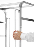 Mobil tralle for oppvaskmaskinkurver - 7 x 500x500 mm, 615x560x (h) 1700mm-3