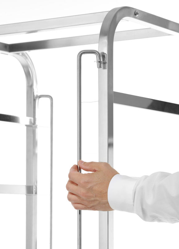 Mobil tralle for oppvaskmaskinkurver - 7 x 500x500 mm, 615x560x (h) 1700mm